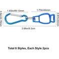thumbnail image 2 of 12Pcs 6 Colors Plastic Glove Clips Colorful Belt Holders Work Safety Metal Clip Clamp Grabber Catcher Tools for Belt Construction Loop Guards Labors Workers Adults, 2 of 6