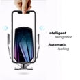 thumbnail image 3 of Wireless Car Charger for Smartphones iPhone Android with Qi technology, Automatic Smart Infrared Sensor, Air vent phone holder Fast Charging Silver, 3 of 6