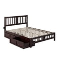 thumbnail image 2 of AFI Tahoe Queen Wood Platform Bed with Headboard Footboard & 2 Storage Drawers, Espresso, 2 of 8
