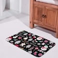 thumbnail image 2 of Bathroom Rugs Door Mat Floor Mat Super Cozy Cute Cartoon Christmas Elements Print Bathroom Carpet Decorative Indoor Outdoor 23.6x15.7 inch Carpet Runner, 2 of 4