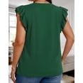 thumbnail image 5 of Oryer Plus Size Tank Tops for Women, V Neck Trendy Tunic Summer Shirts for Women Sleeveless Casual Womens Blouse 1X-5X, 5 of 6