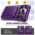 thumbnail image 4 of Oupeigar for iPhone 17 Pro Max / iPhone 18 Pro Max Case, with [Cards Holder][RFID Blocking][Camera Cover]Rugged Shockproof Silicone Case-Purple, 4 of 11