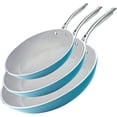 thumbnail image 1 of Gotham Steel Ocean Cookware, 3 Piece Set, Aqua Blue, 1 of 6