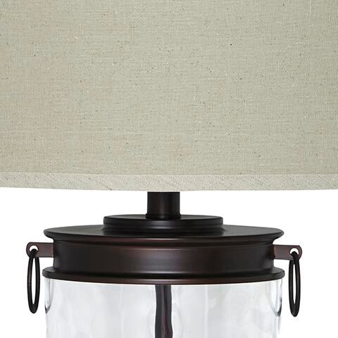 Signature Design by Ashley Casual Tailynn Table Lamp  Clear/Bronze Finish