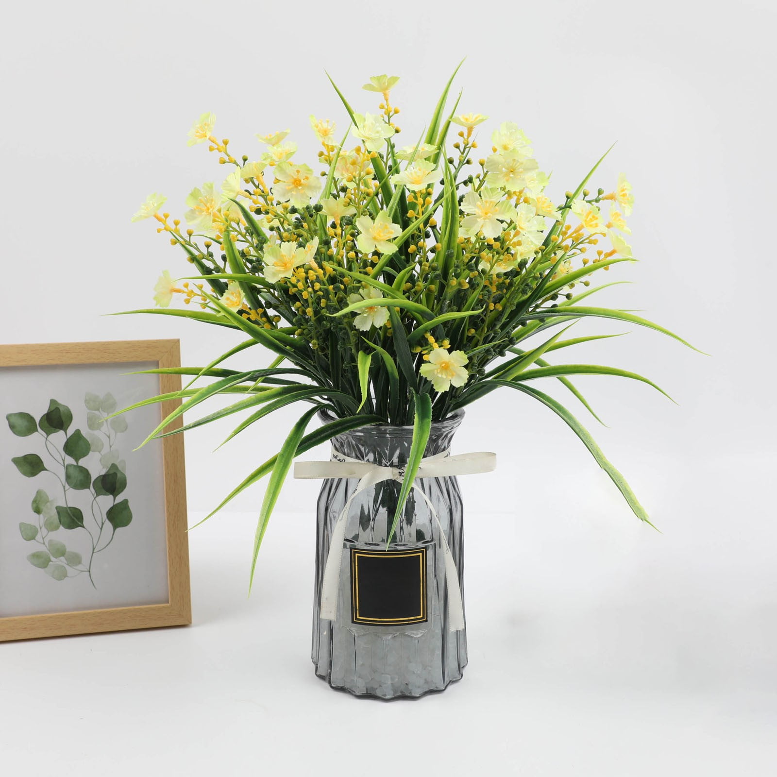 16 Bundles Artificial Flowers for Outdoors - 14" UV Resistant Silk & for Spring/Summer Decor, Garden, Porch, Window Box - Indoor/Outdoor Mixed Floral Arrangements