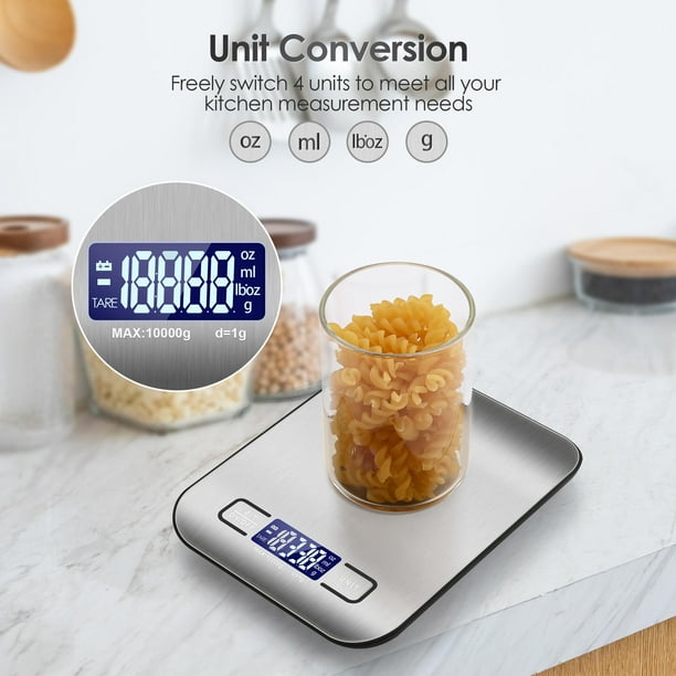 Balance électronique de cuisine avec calcul des calories pour 5 types  d'aliments, sucre, farine, oeufs