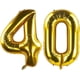 thumbnail image 1 of Globos de helio de 40 pulgadas, dorados, con números, jumbo, de aluminio y mylar. Ideales para fiestas de 40 cumpleaños o cualquier aniversario., 1 of 3