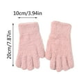 thumbnail image 3 of Bibifish Womens Gloves Winter Warm Elegant Fuzzy Gloves Solid Color Fluffy Plush Gloves Cold Weather City Walks Outings Holiday Gloves, 3 of 9