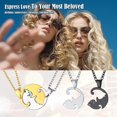 thumbnail image 5 of Colgante de parejas para novio y novia, relación a juego de acero inoxidable, collar Simple y lindo de corazón de gato Yin Yang, 5 of 5