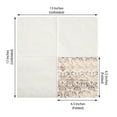thumbnail image 7 of BalsaCircle 20 Pieces 13" x 13" Rose Gold White Metallic Vintage Paper Napkins, 7 of 7