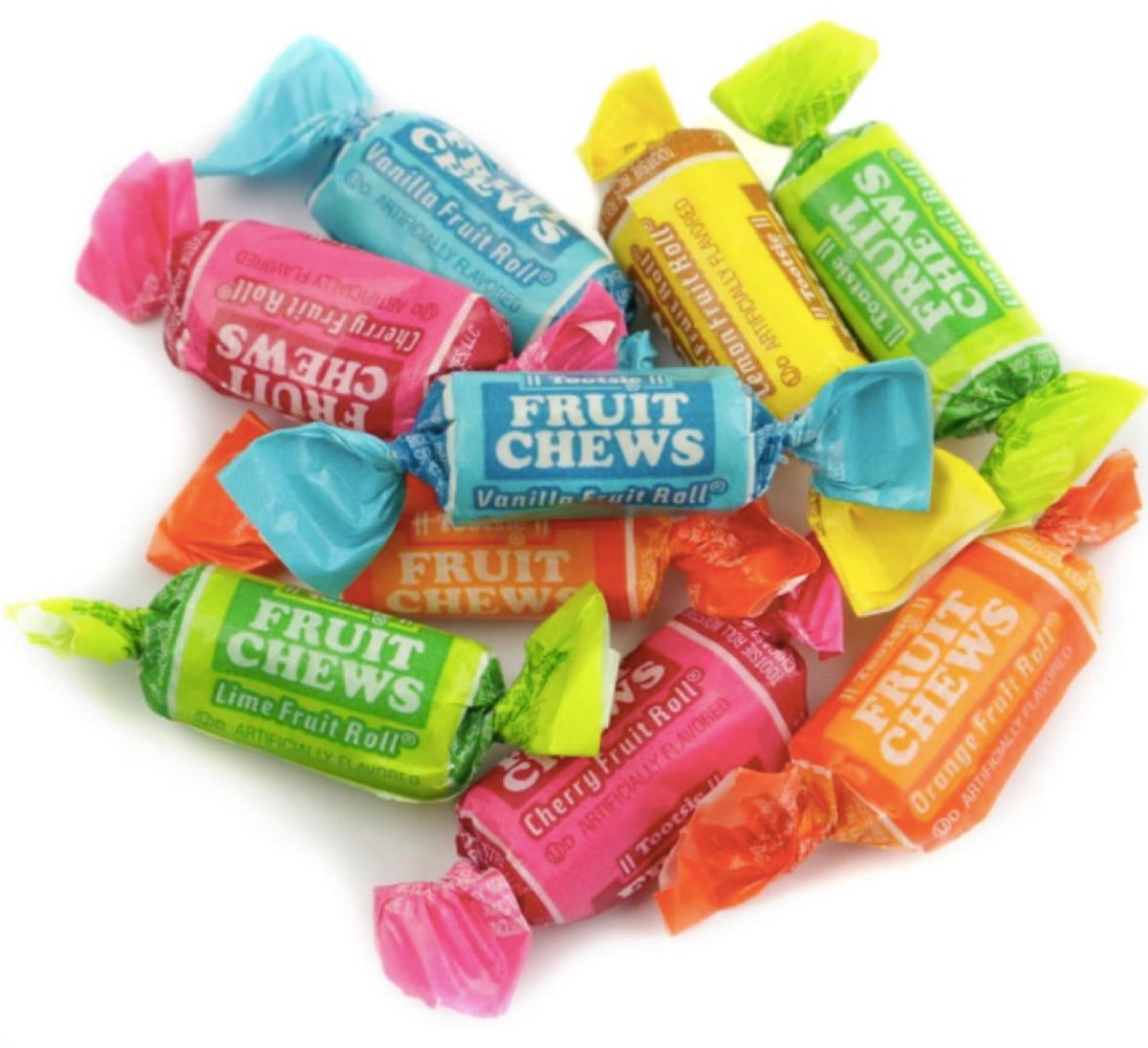 Tootsie Roll Fruit Chews 5-Flavor Individually Wrapped Bulk Multicolored Taffy Candy (3 Pound)