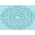 thumbnail image 1 of Ahgly Company Machine Washable Indoor Rectangle Transitional Electric Blue Area Rugs, 8' x 12', 1 of 7