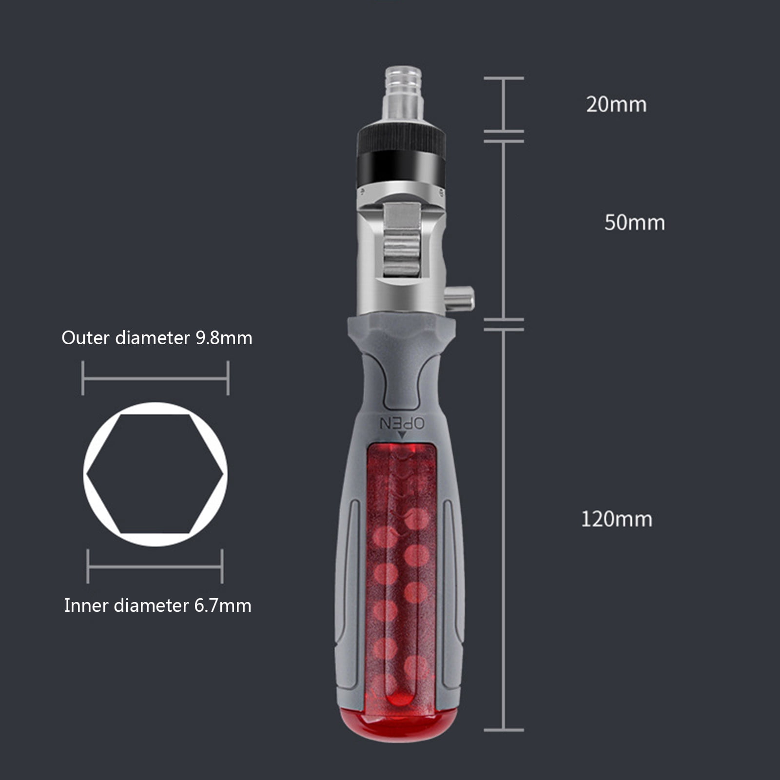 Yokua 11 in 1 Screwdriver Set 180° Angle Adjustable Racheting Screwdriver with Bits