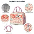 thumbnail image 4 of Lunch Bag Lunch Box for Women Reusable Insulated Lunch Cooler Bags,Large Capacity for Work Travel Picnic,Water-Resistant Pioneer Colorful Floral Lunch Tote Bag Gifts for Woman Mom Pink, 4 of 6