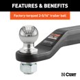 thumbnail image 2 of CURT 45331 Trailer Hitch Mount with 2-5/16-Inch Ball, Fits 2-Inch Receiver, 15,000 lbs, 2-In Drop, 2 of 5