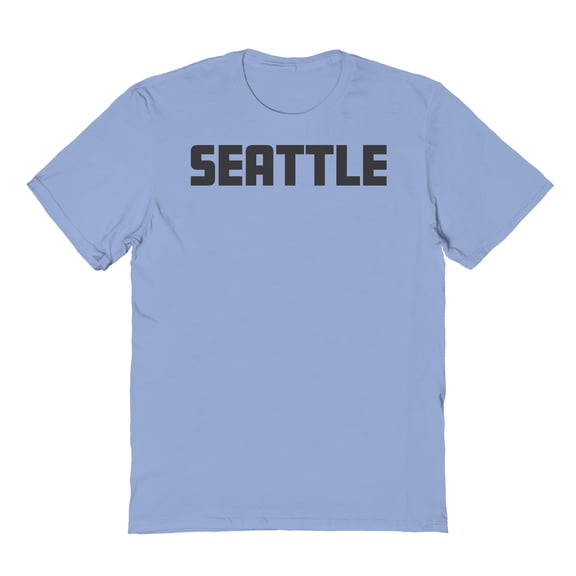 Seattle Humor Graphic Light Blue Men's Cotton T-Shirt