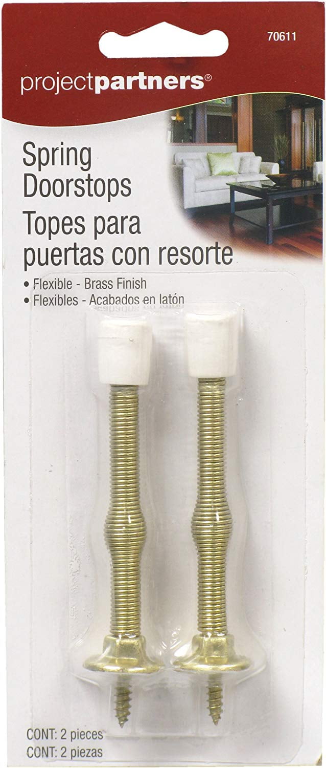Project Partners 2 Pc Spring Loaded Metal Doorstops