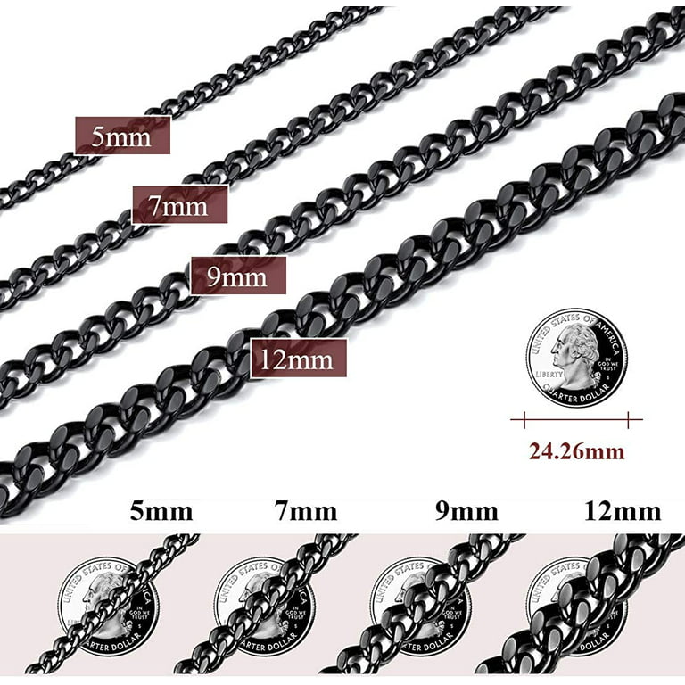 Chain Necklace Chunky Thin Padlock Necklace Chain for Men Curb 