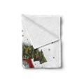 thumbnail image 2 of Christmas Soft Flannel Fleece Blanket, Retro Style Car Xmas Tree Vintage Family Style Illustration Snowy Winter Art, Cozy Plush for Indoor and Outdoor Use, 60" x 80", Green Vermilion, by Ambesonne, 2 of 5