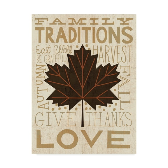 Trademark Fine Art 'Family Tree Leaf I' Canvas Art by Michael Mullan