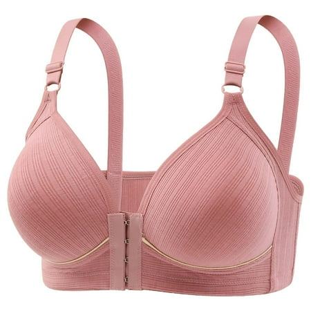Full Coverage Bras for Women  Front Close Breathable Push Up Sports Bras  Adjustable Wireless T Shirt Bra