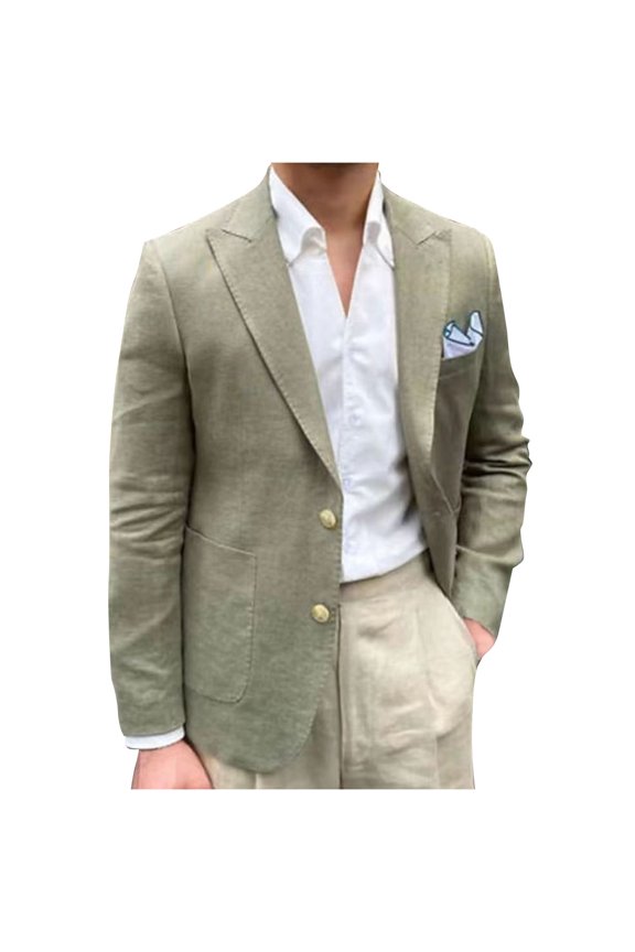 Men's Sport Coats and Blazers Slim Fit Business Casual Jackets Two Buttons Notched Lapel Lightweight Suit Jackets with Pockets s