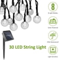 thumbnail image 2 of Solar Powered 30 LED String Light Garden Path Yard Decor Lamp Outdoor Waterproof, 2 of 8