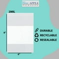 thumbnail image 2 of 2 Mil Clear Reclosable White Block Zip Poly Bags - 6 x 8 W & (100 Bags), 2 of 7