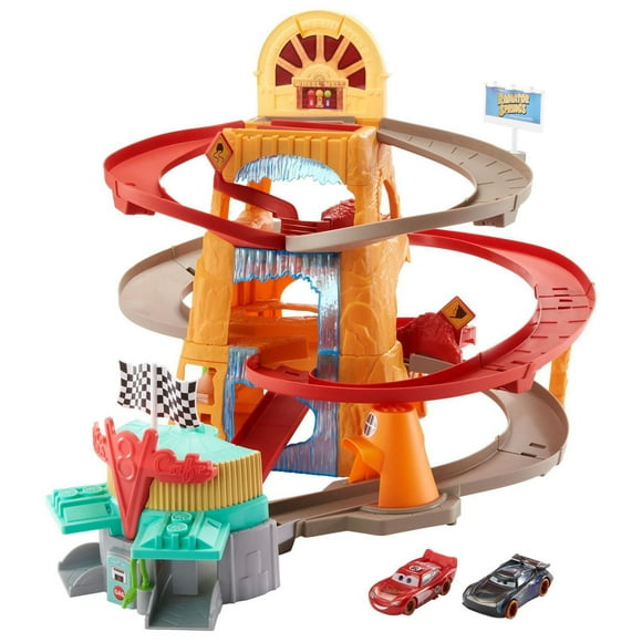 Disney and Pixar’s Cars Radiator Springs Mountain Race Playset with Two Vehicles