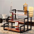 thumbnail image 3 of Coffee Syrup Rack Organizer Syrup Bottle Holder Stand for Coffee Bar 3-Tier 12 Bottles Storage Shelves for Syrup, Wine, Dressing for Kitchen Coffee Station, 3 of 7