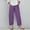 Purple womens pants, variant on up to 60% off Gifts Usmixi Womens Casual Trousers Comfy Cotton Linen Drawstring Elastic Waist Straight Long Pants Solid Irregular Plus Size Leisure Wear Pants Purple l