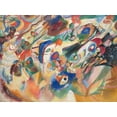 thumbnail image 2 of Wassily, Kandinsky 18x15 Black Ornate Wood Framed with Double Matting Museum Art Print Titled - Komposition VII, 2 of 4