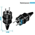 thumbnail image 2 of E-012 European plug - Detachable wiring plug 16A plug - European wiring plug - 4 pieces - Black, 2 of 5