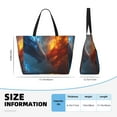 thumbnail image 4 of Honeii Red And Blue Fire Dragon E for Tote Bag with Adjustable Strap,Beach Bag, Waterproof Sandproof Beach Tote Bag, Large Capacity Foldable Beach Bags, 4 of 7