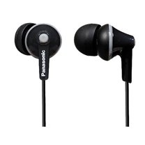 Panasonic RPHJE125EK Black Stereo Ergofit Design Powerful Sound Lightweight Wired in Ear Headphone