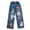Blue, variant on MIXUE Toddler Girls Pants 'S Bowknot Jeans Wide Leg Flare Cargo Jeans Boot Cut Bottom Denim Baggy Blue Jeans Daily-Wear,Blue,4-5 Years