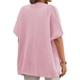 thumbnail image 6 of Women Oversized Cardigan Sweaters Short Sleeve Button Down Casual Lightweight Loose Knit Cardigans, 6 of 6