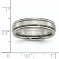 thumbnail image 2 of Titanium Grooved Edge 6mm Polished Band, 2 of 6