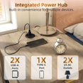 thumbnail image 6 of Leumius Dog Crate End Table with Charging Station,Wooden Dog Kennel Furniture with Hideaway Tempered Glass Door, Multi-Functional Pet Station Side Table,Grey, 6 of 8