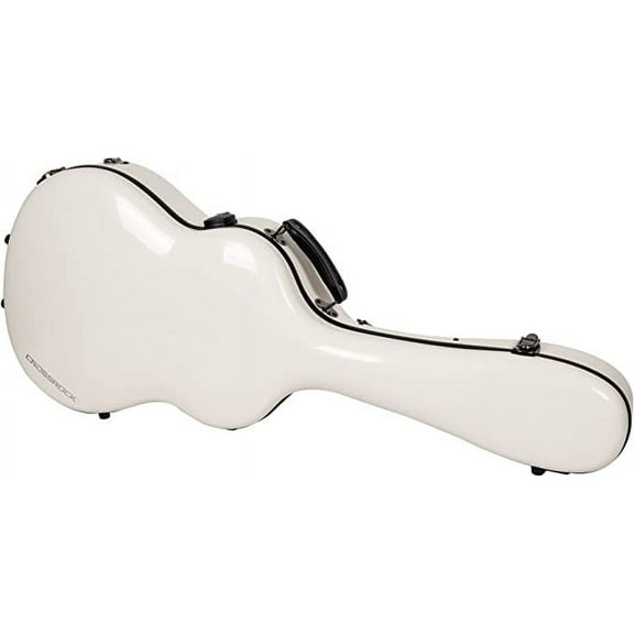 Crossrock Acoustic Classical Guitar Case, 4/4 Full Size, Deluxe Fiberglass Shell