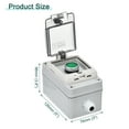 thumbnail image 2 of Uxcell IP67 Push Button Box ABS Green Button for Electrical Communication Fire Equipment, 2 of 5