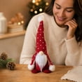 thumbnail image 7 of YingYouFu Christmas Gnome Figurine, Faceless Forest Gnome Doll Ornament, Plush Scandinavian Tomte for Holiday Mantel Shelf Tabletop Decoration, 7 of 7