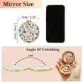 thumbnail image 2 of Unique Bargains Round Mini Floral Mirror for Women Purses Pocket White, 2 of 7