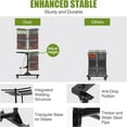 thumbnail image 5 of Studyset Folding Chair Rack, Folding Table and Chair Cart with Cover, Multi-Function Chair Storage Dolly with PVC Lock Wheels, 400 LBS Capacity for 42 Chair, Heavy Duty Metal Chair Rack, 5 of 8
