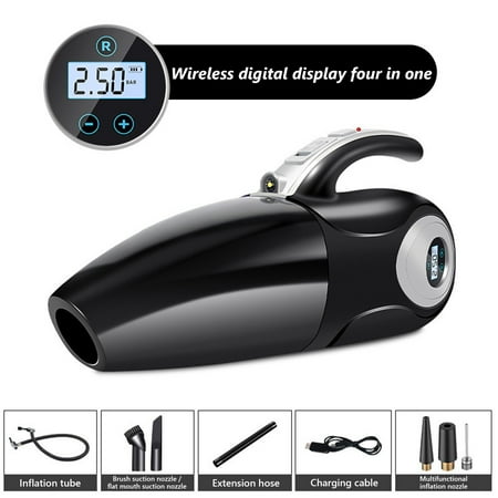 

4 In 1 Wireless High-power Vacuum Cleaner Wet And Dry Dual-use Haipa Car Vacuum Cleaner Pump Digital Display