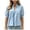 Blue, variant on ClodeEU Women's V Neck Puff Short Sleeve Pleated Blouse,Casual Loose Swing Tunic Top Beige,Women's Plus L