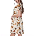thumbnail image 2 of Balery Squirrel Vestidos sueltos de manga corta para mujer, vestidos de verano 2025, vestidos casuales de corte A con vuelo., 2 of 6