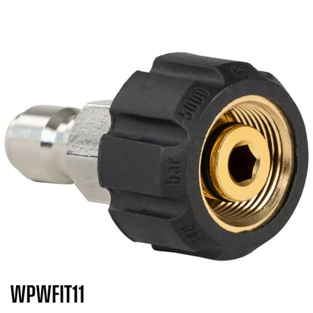 Westinghouse Heavy-Duty 3/4" GHT to M22-14MM Quick-Connect Fitting For Pressure Gun to Pressure Washer Hose