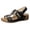 Black, variant on Womens Orthopedic Sandals Low Wedge Slingback Walking Shoes Fashion Buckle Cutout Leather Platform Beach Shoes White Size 7
