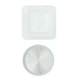 thumbnail image 3 of Home Basics 40 oz. Square Glass Canister with Brushed Stainless Steel Screw-on Lid Clear, 3 of 8
